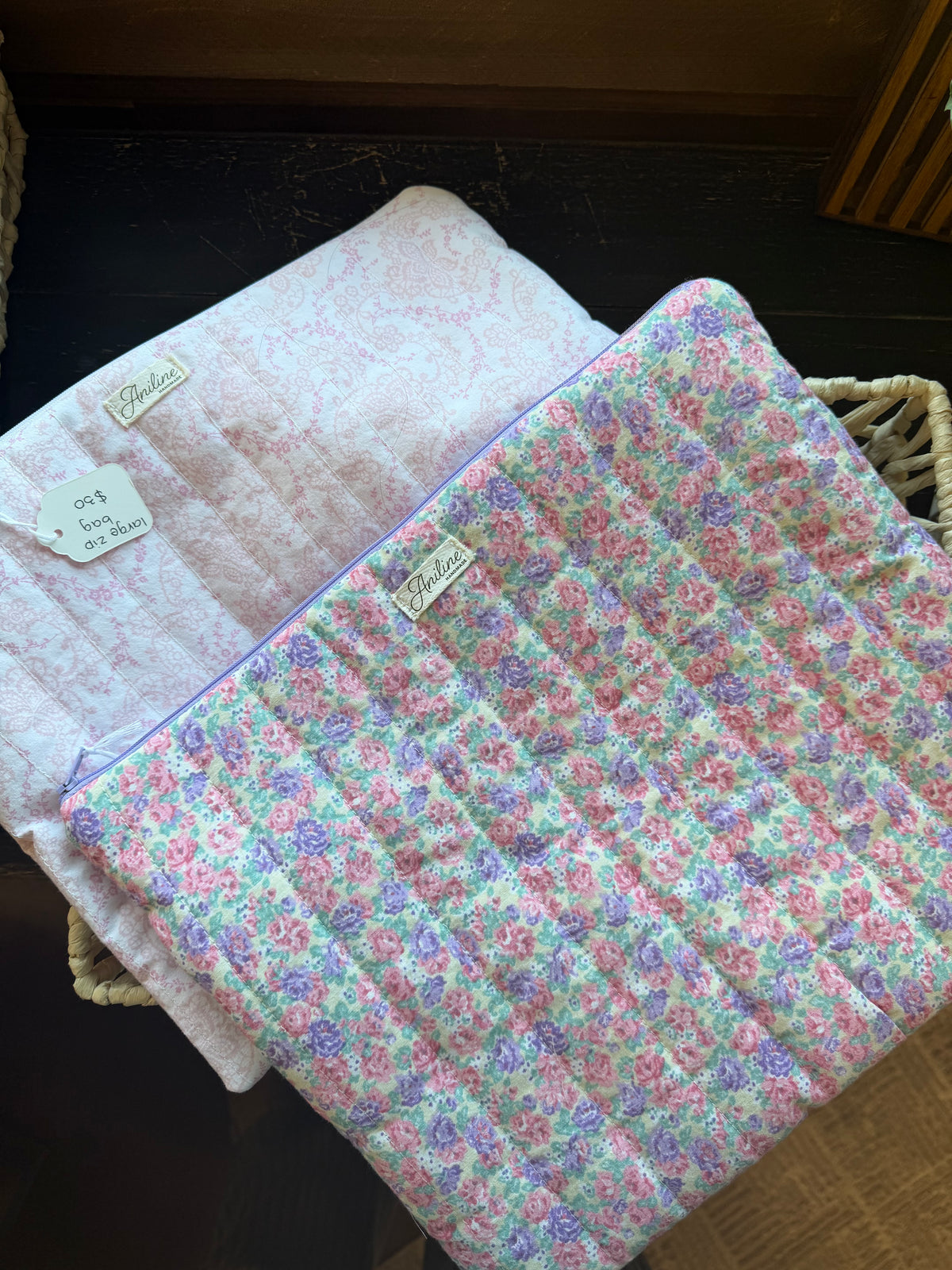 Aniline Assorted Hand-Made Large Zip Bags