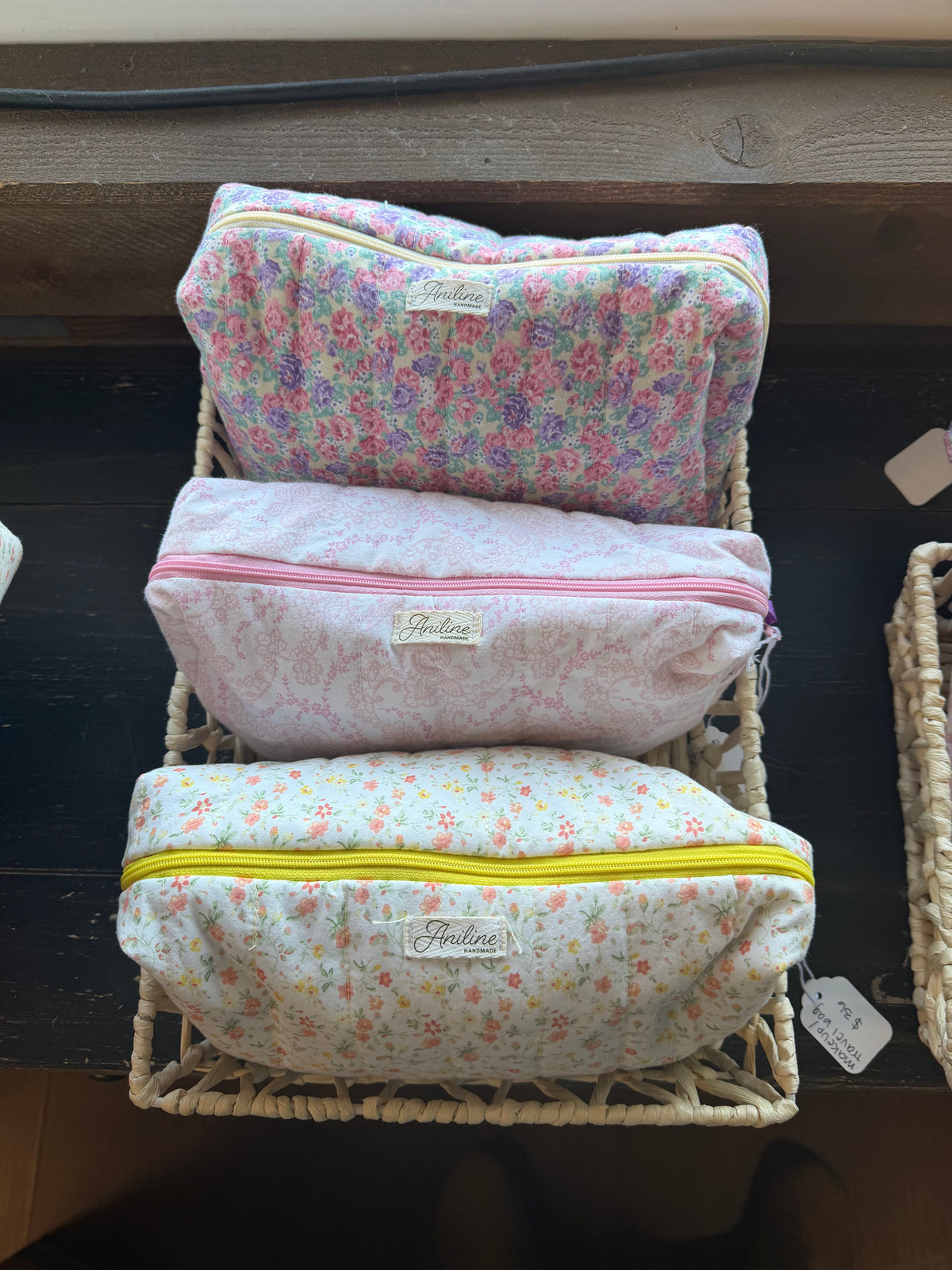 Aniline Assorted Hand-Made Makeup Bags