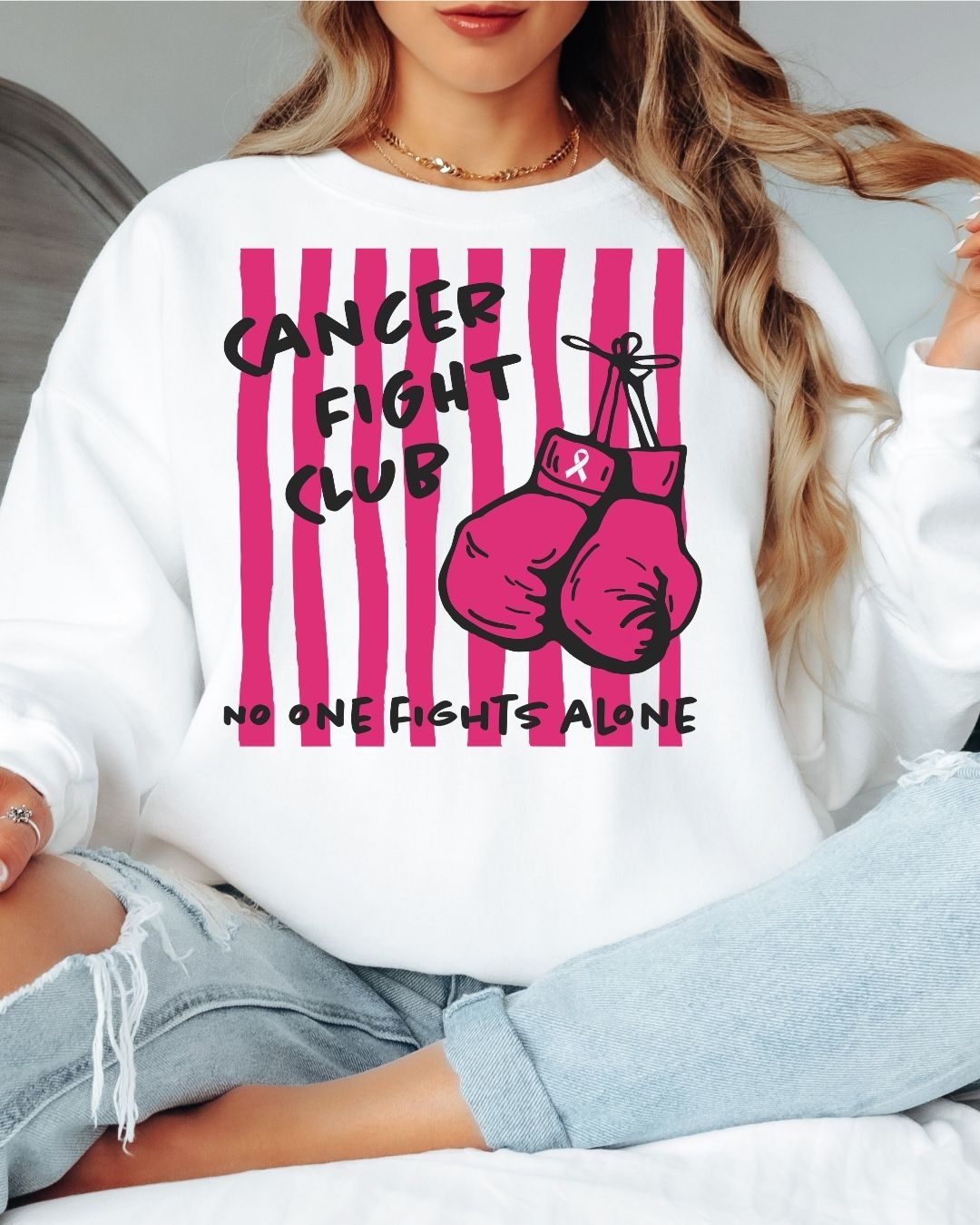 Cancer Fight Club Tee or Crew Sweatshirt