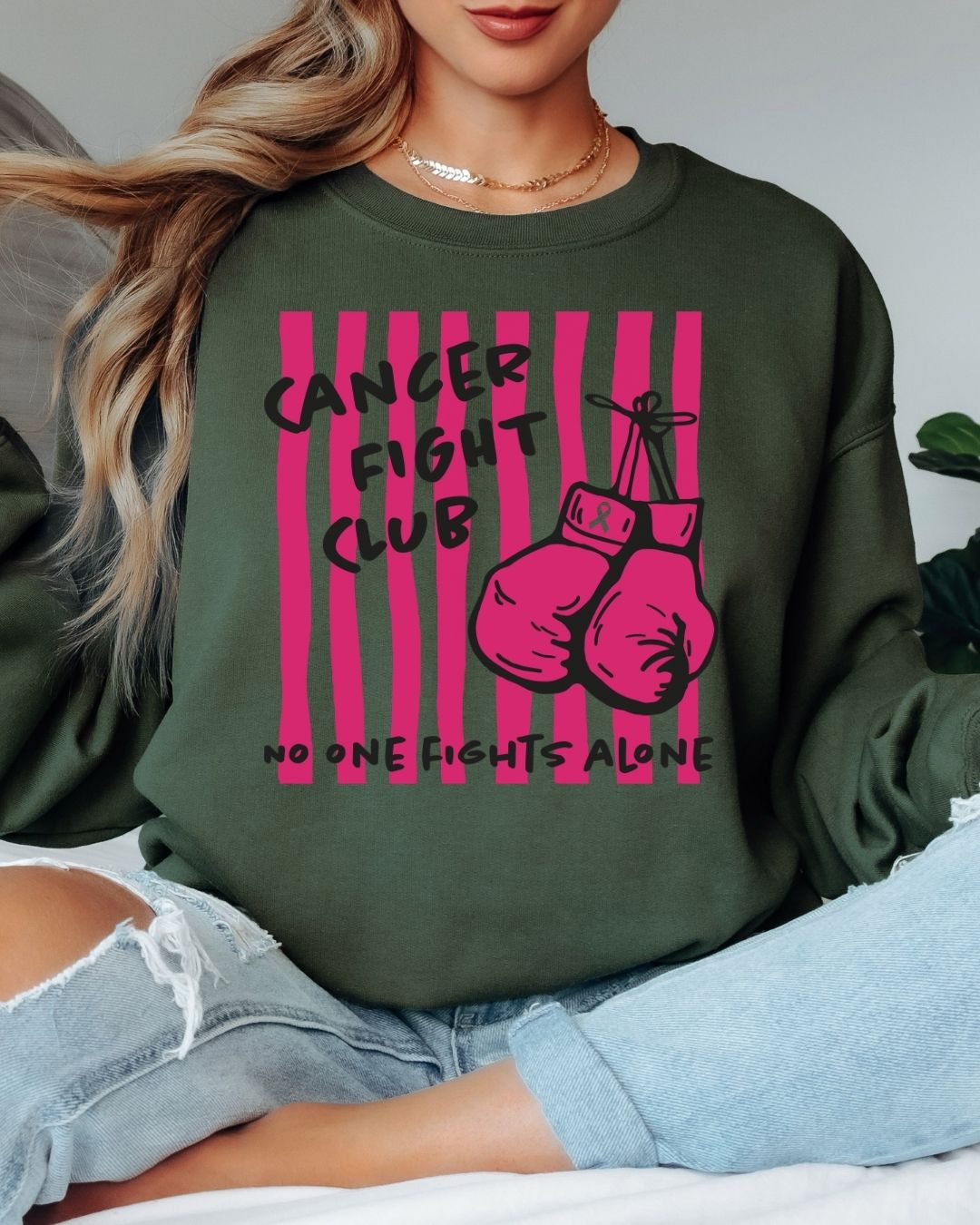 Cancer Fight Club Tee or Crew Sweatshirt