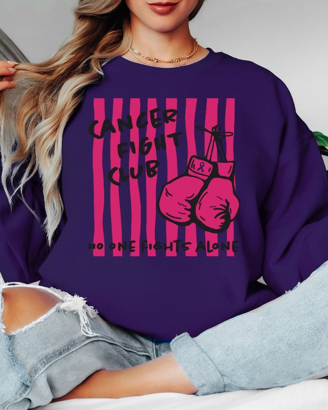 Cancer Fight Club Tee or Crew Sweatshirt