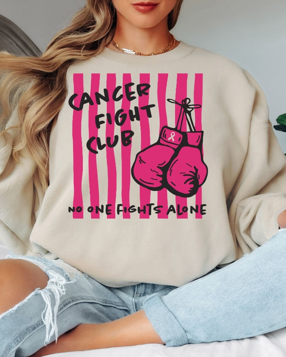 Cancer Fight Club Tee or Crew Sweatshirt