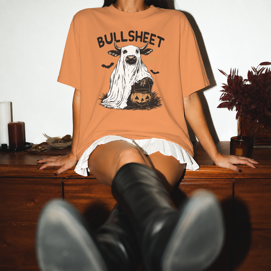 Bullsheet Ghost Cow Tee or Crew Sweatshirt