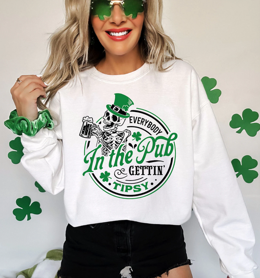 Everybody In The Pub Gettin' Tipsy Skeleton Crew Sweatshirt
