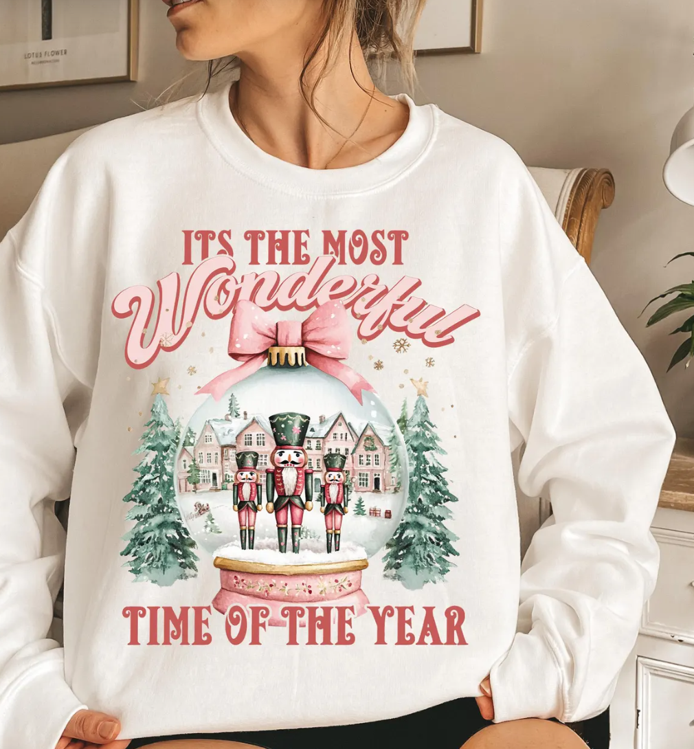 It's The Most Wonderful Time Of The Year Nutcracker Snow Globe T-Shirt or Crew Sweatshirt