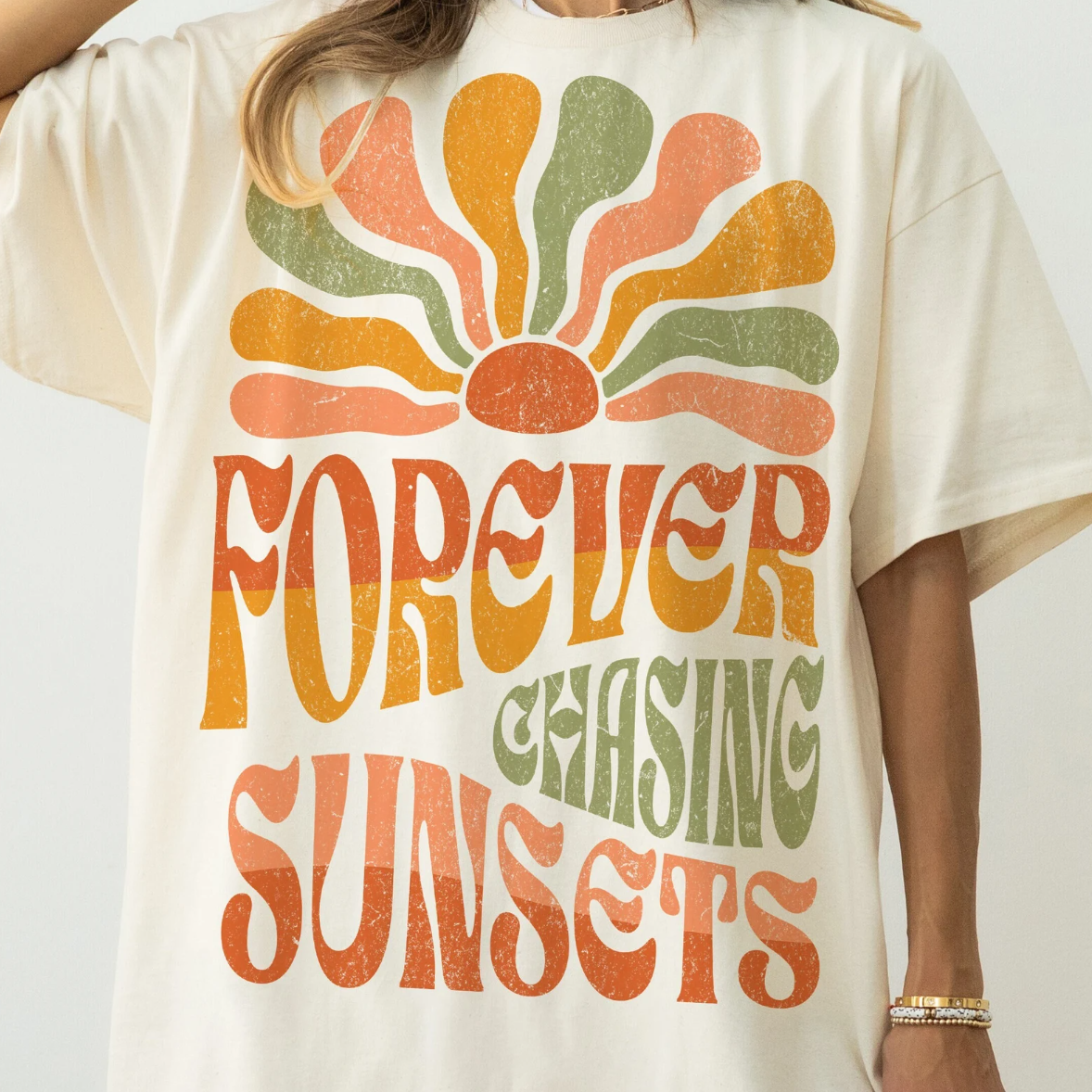 Forever Chasing Sunsets T-Shirt or Crew Sweatshirt