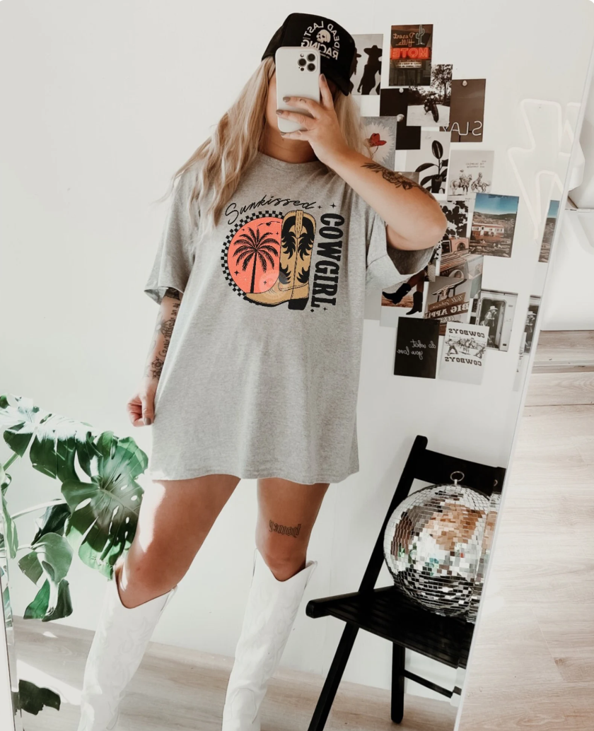 Sunkissed Cowgirl T-Shirt or Crew Sweatshirt