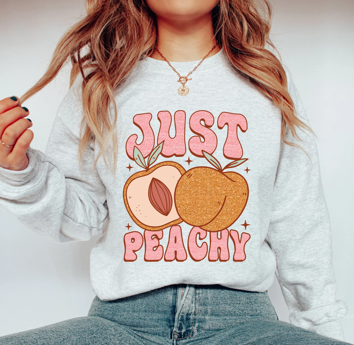 Just Peachy T-Shirt or Crew Sweatshirt