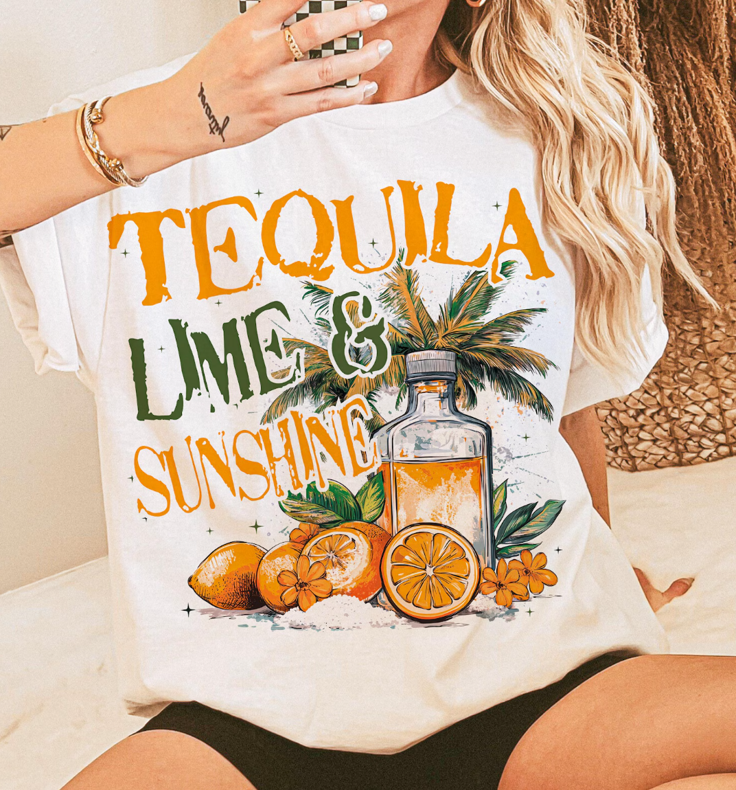 Tequila Lime & Sunshine T-Shirt or Crew Sweatshirt