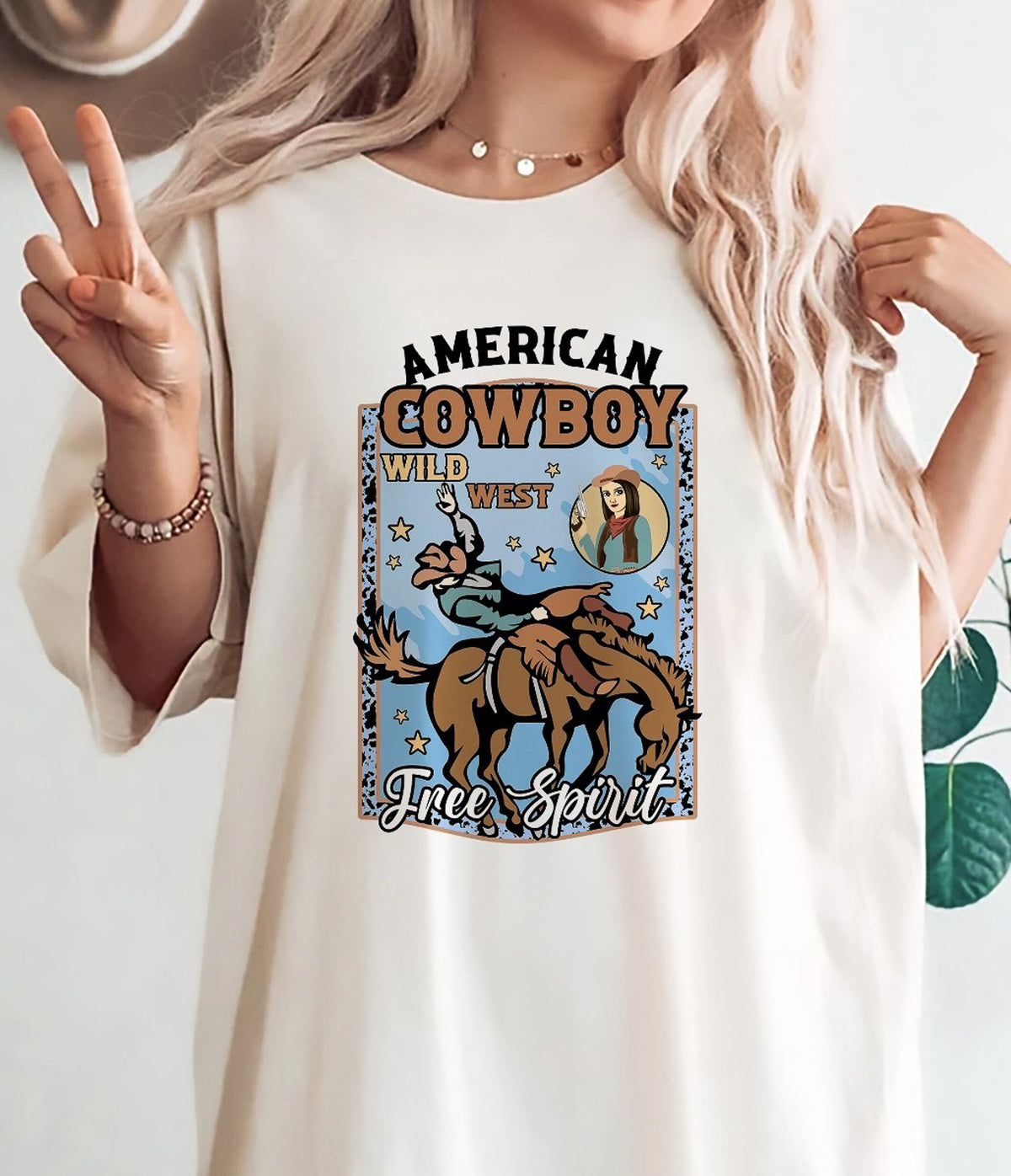 American Cowboy Wild West Free Spirit Tee