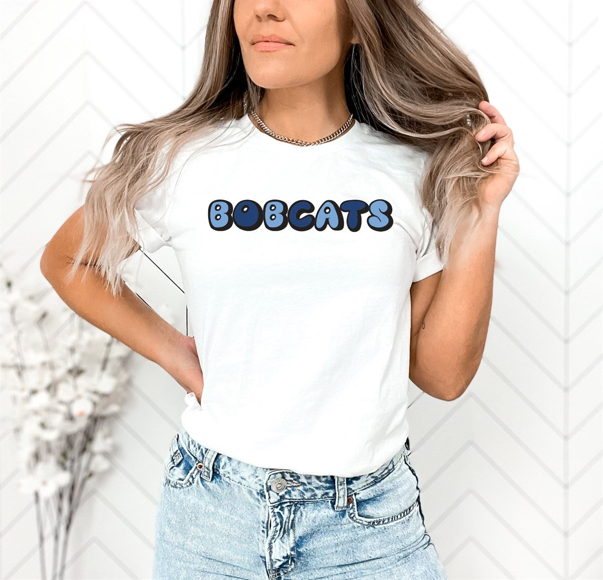 Personalized Bubble Letter Sports Tees