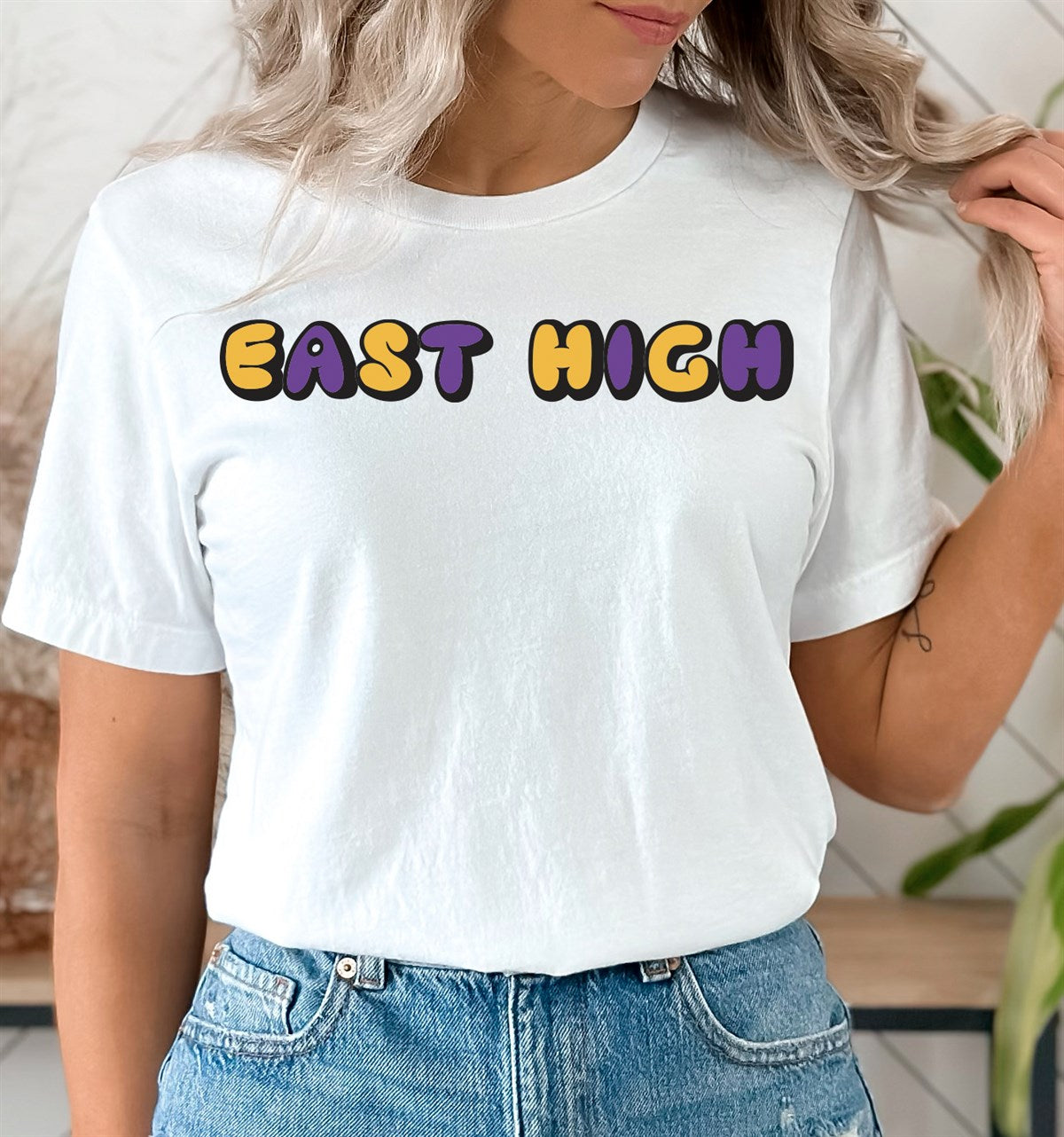 Personalized Bubble Letter Sports Tees