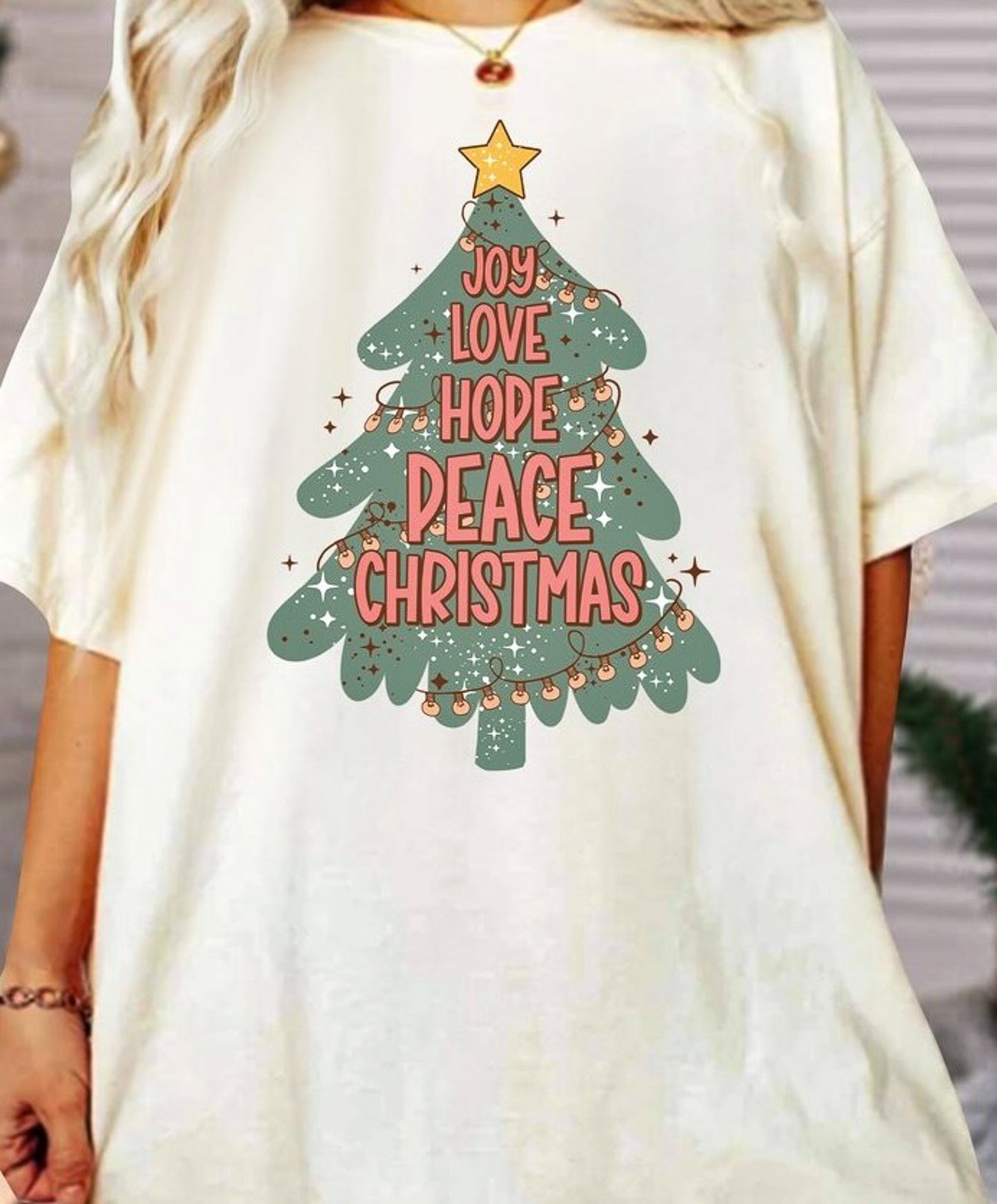 Joy Love Hope Peace Christmas Tee