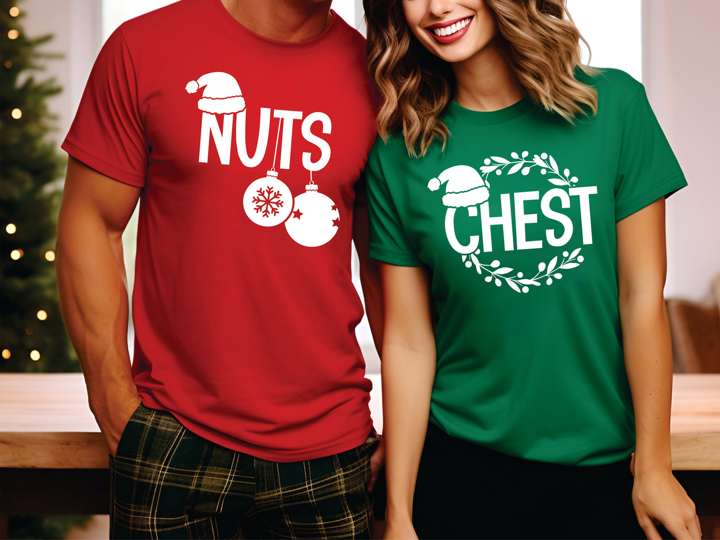 Hilarious Chestnuts Holiday Couples Tees