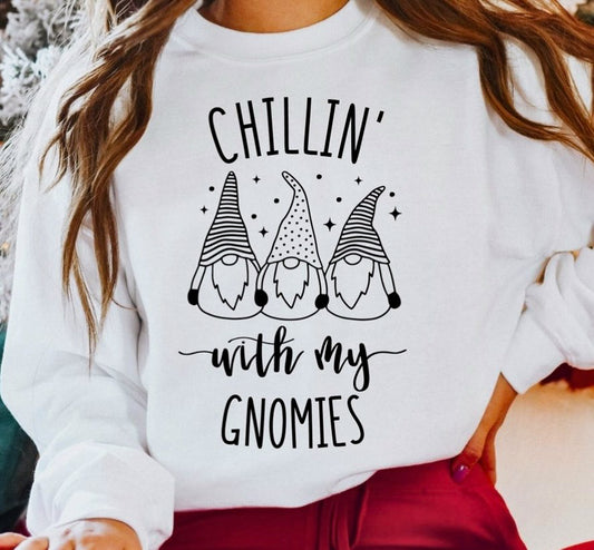 Chillin' With My Gnomies Crew Sweatshirt