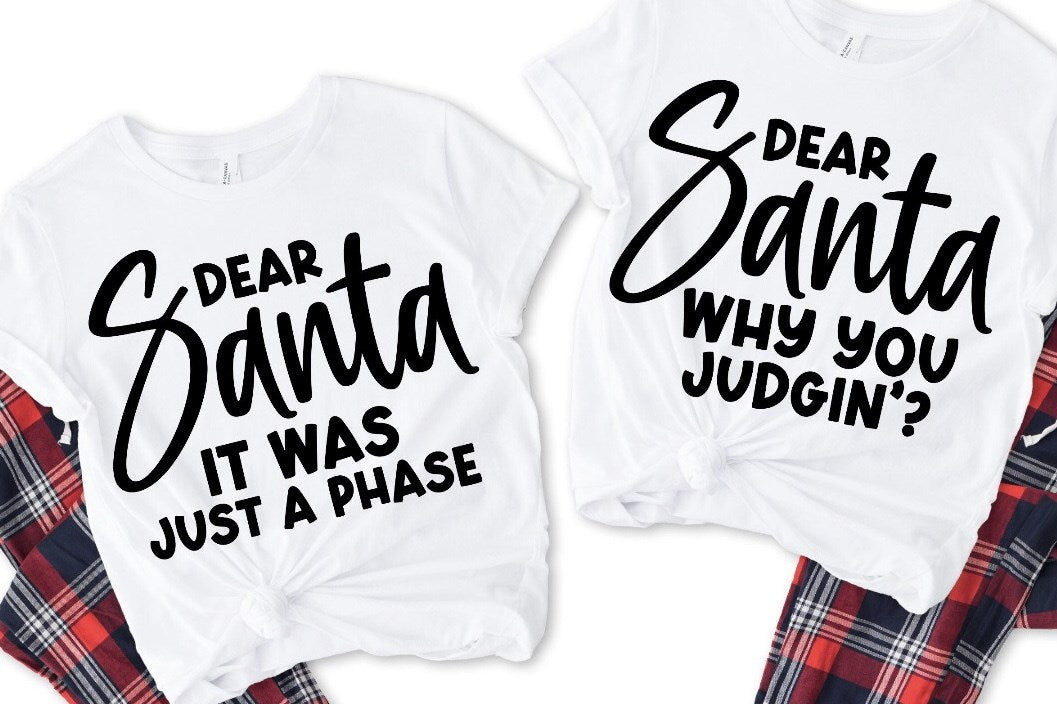 Personalized Dear Santa Family Tees