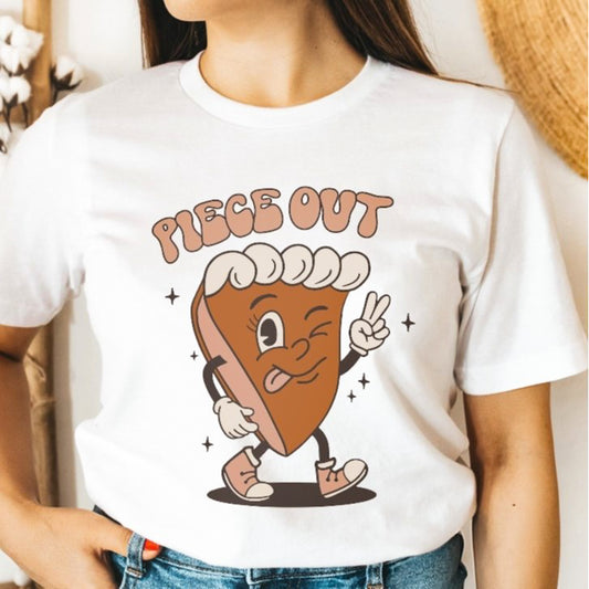 Piece Out Pie Cartoon Tee