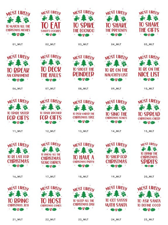 Fun Family Most Likely To Holiday Tees | Adult & Youth