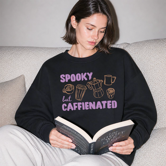 Spooky But Caffeinated Tee or Crew Sweatshirt