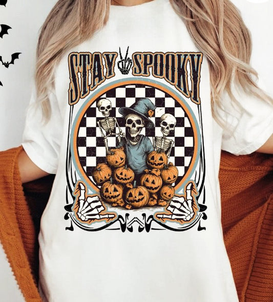 Stay Spooky Skeletons & Jack-O-Lanterns Tee