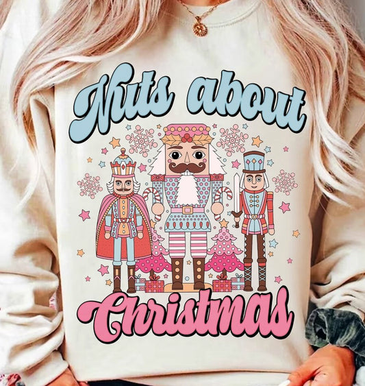Nuts About Christmas Nutcracker Crew Sweatshirt