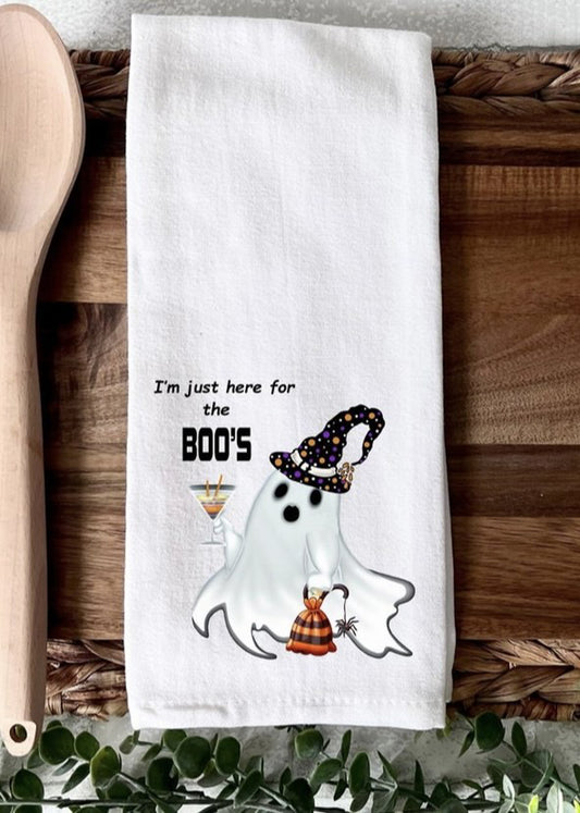 I'm Just Here For The Boos ghost kitchen towel