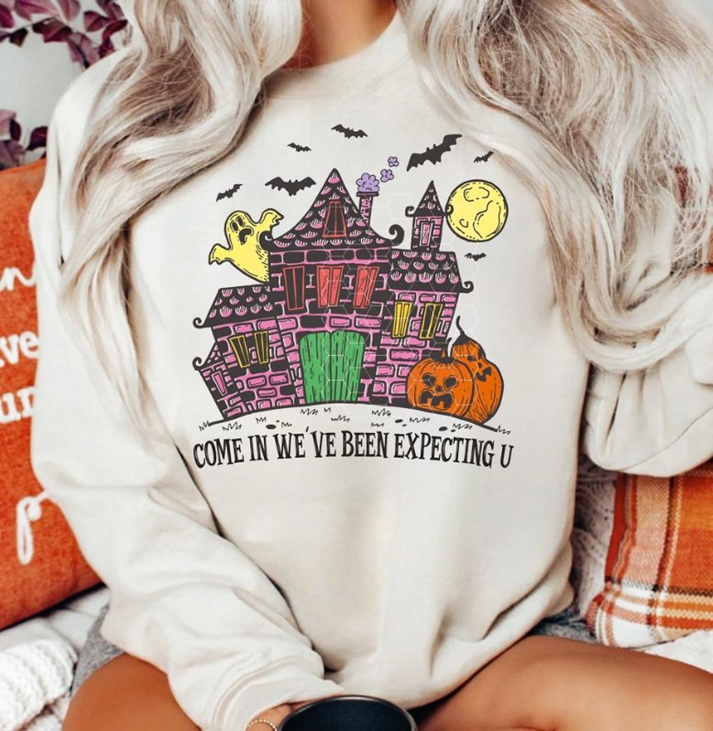 Come In We've Been Expecting U Haunted Mansion Crew Sweatshirt