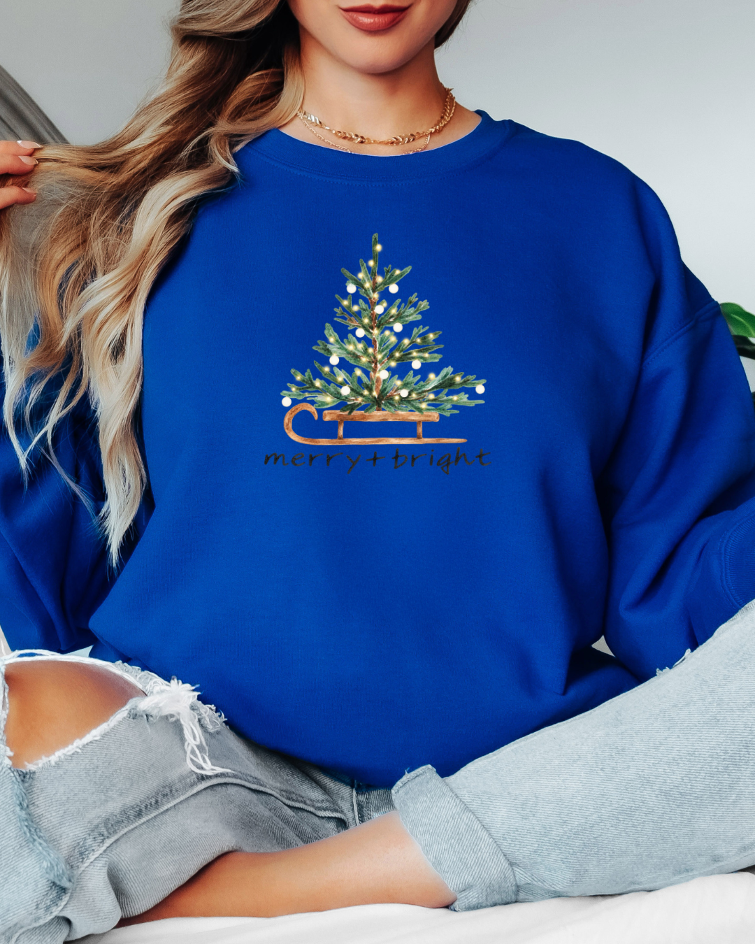 Merry & Bright Tee or Crew Sweatshirt
