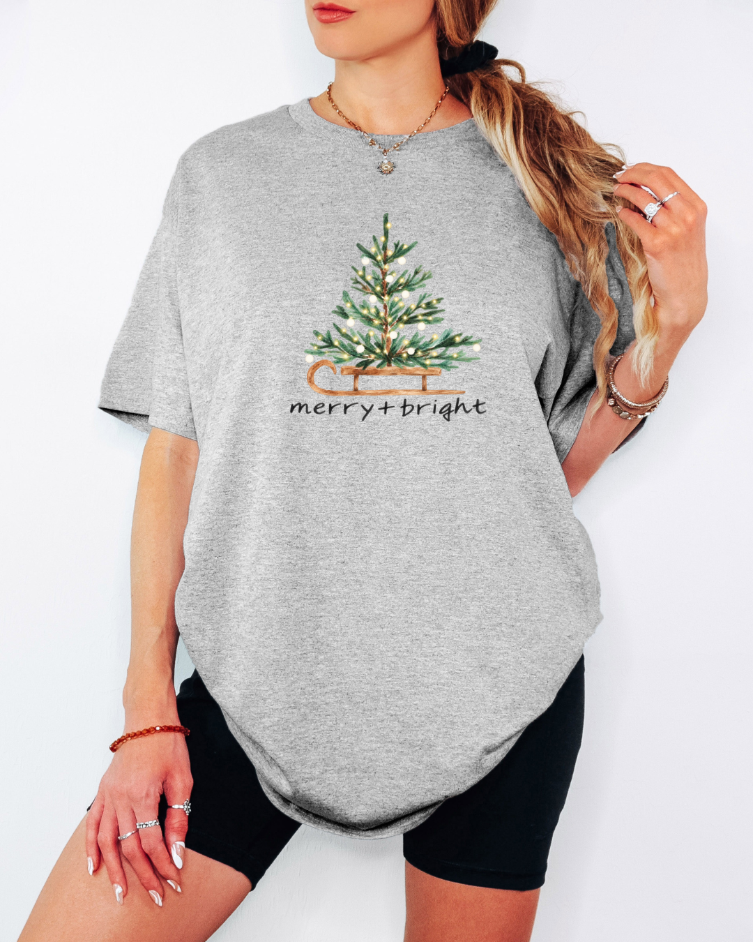 Merry & Bright Tee or Crew Sweatshirt