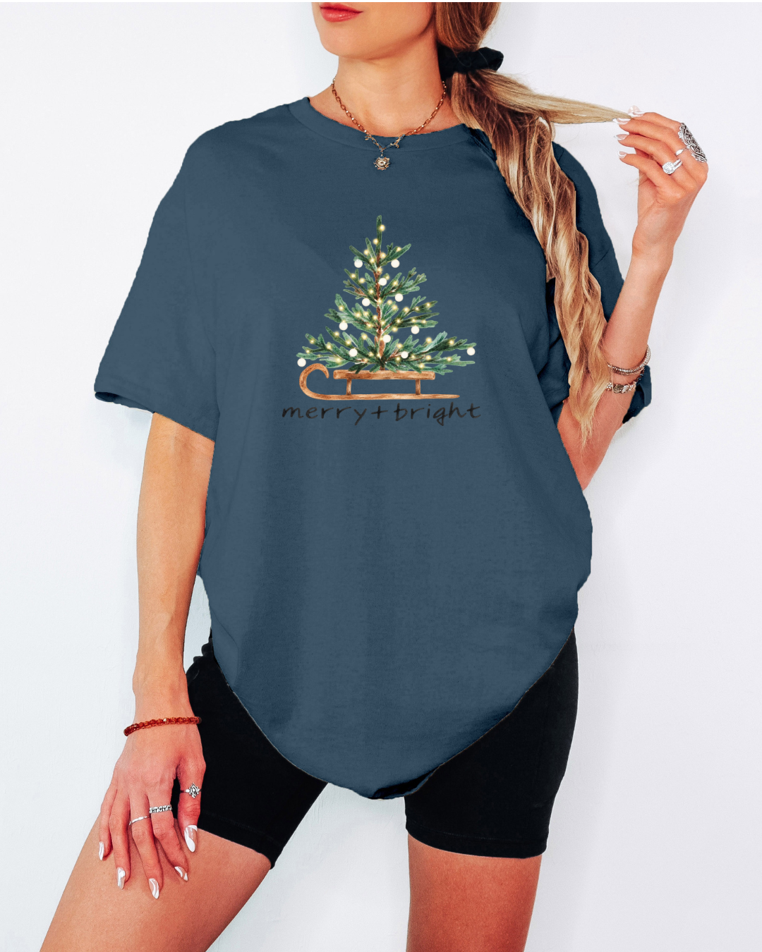 Merry & Bright Tee or Crew Sweatshirt