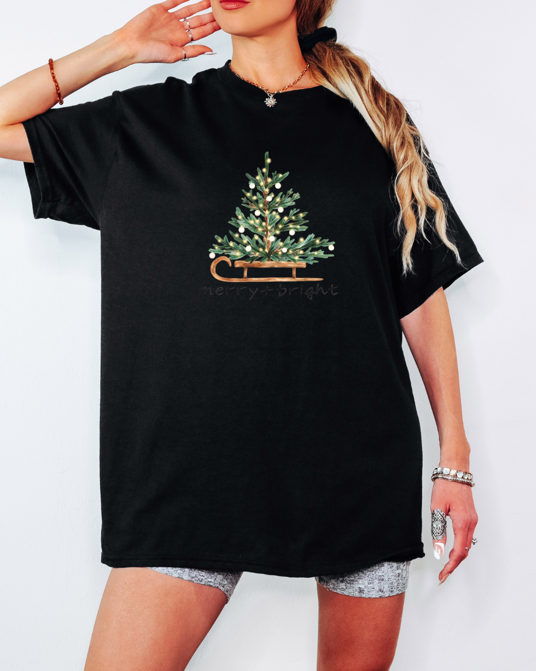 Merry & Bright Tee or Crew Sweatshirt