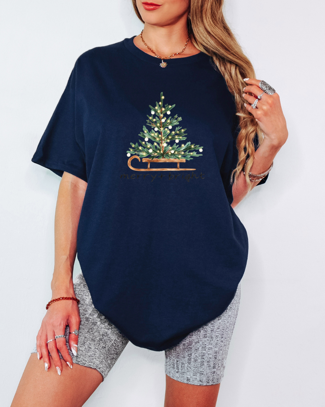 Merry & Bright Tee or Crew Sweatshirt