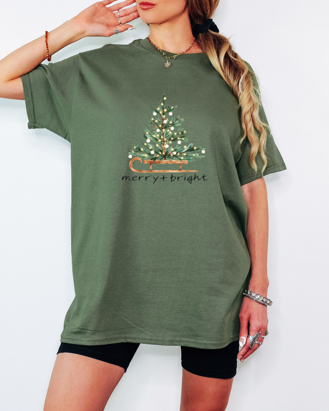 Merry & Bright Tee or Crew Sweatshirt