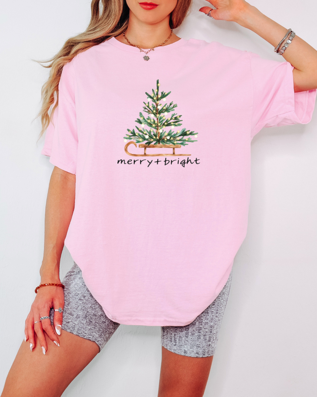 Merry & Bright Tee or Crew Sweatshirt