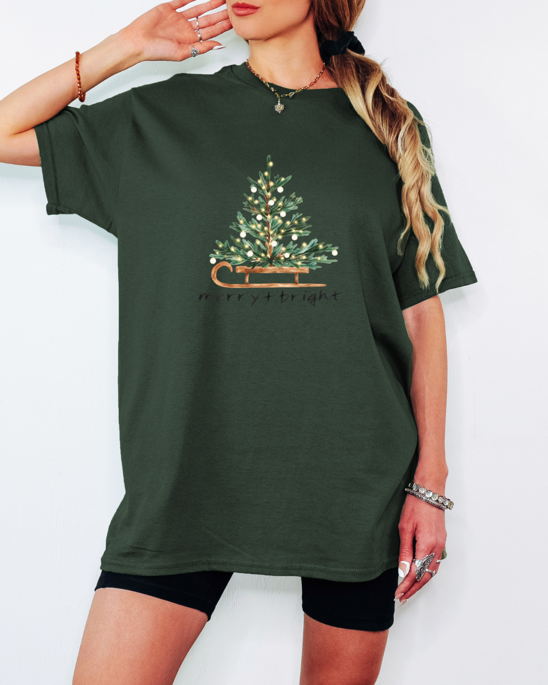 Merry & Bright Tee or Crew Sweatshirt