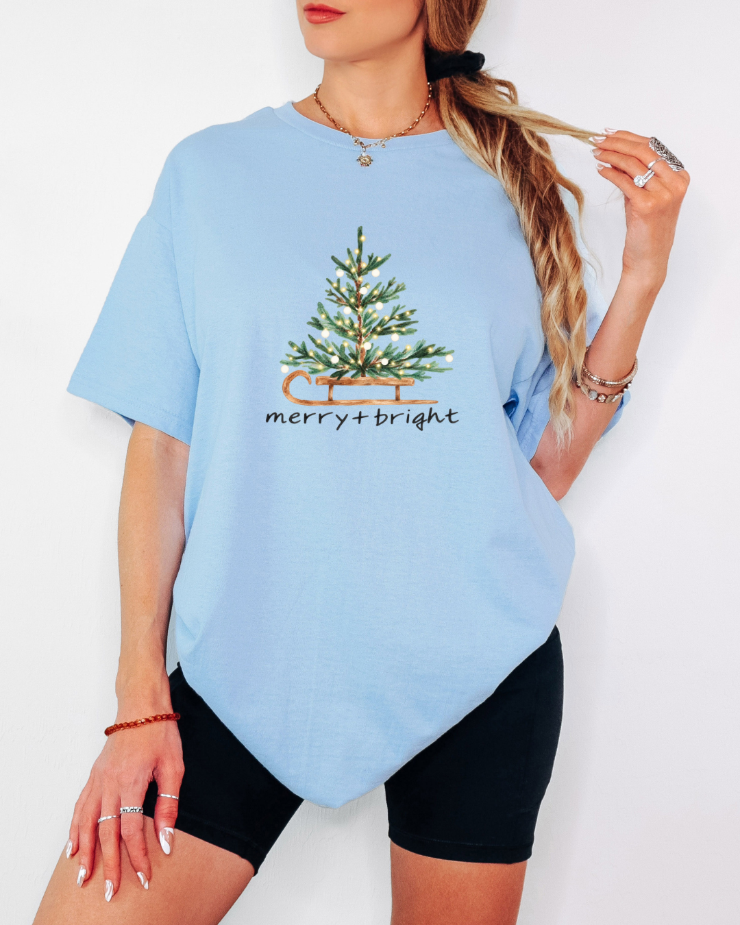 Merry & Bright Tee or Crew Sweatshirt