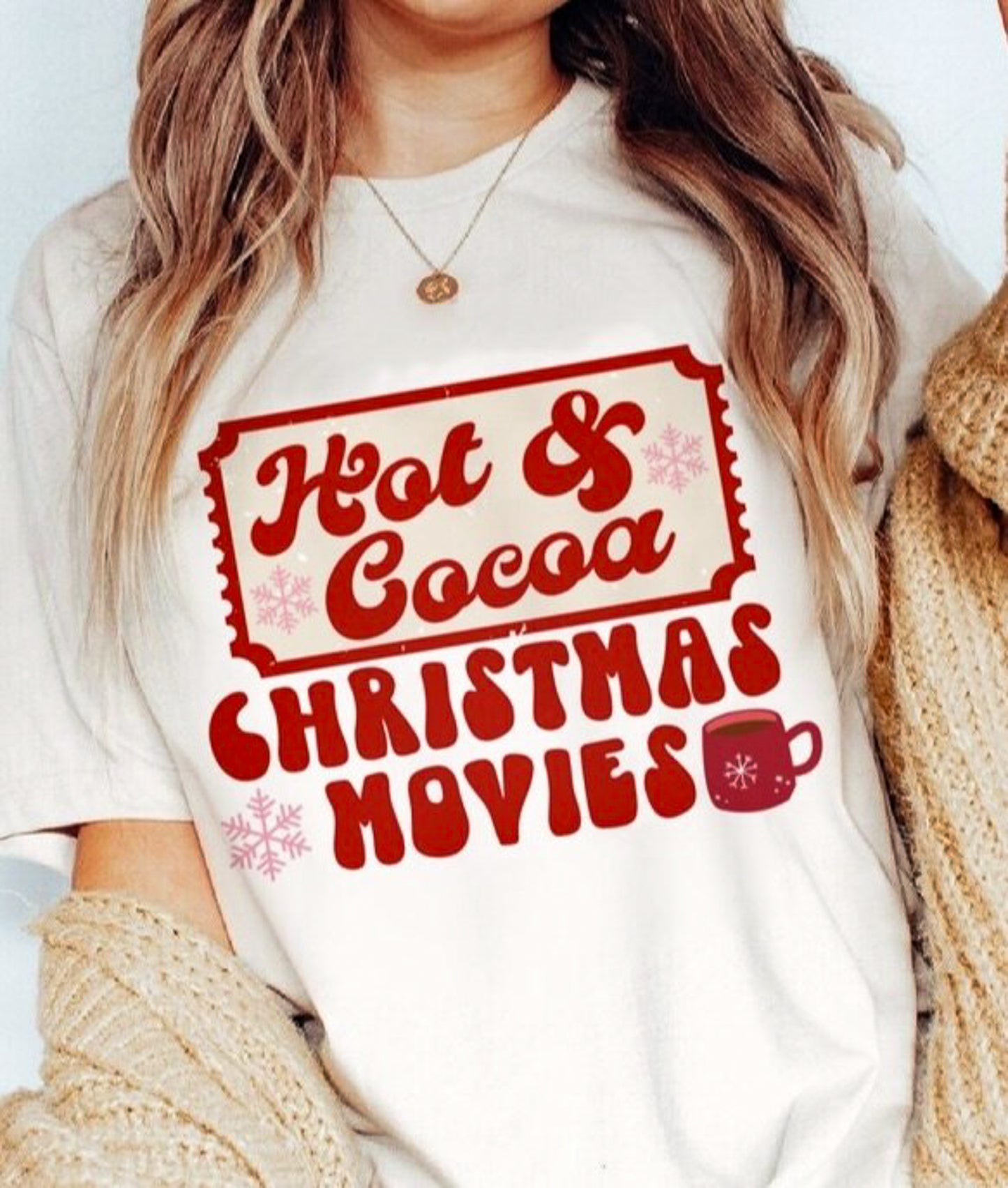 Hot Cocoa & Christmas Movies Tee