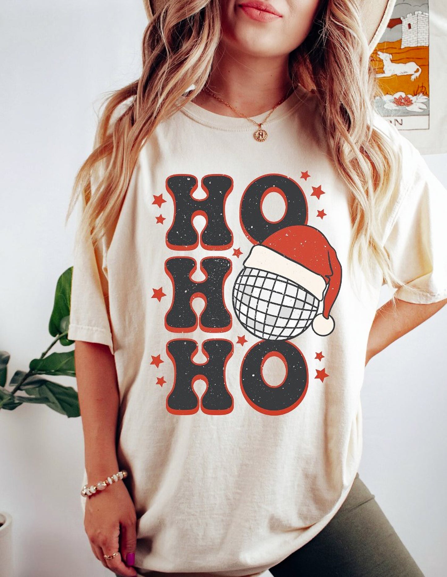 Ho Ho Ho Disco Ball Tee
