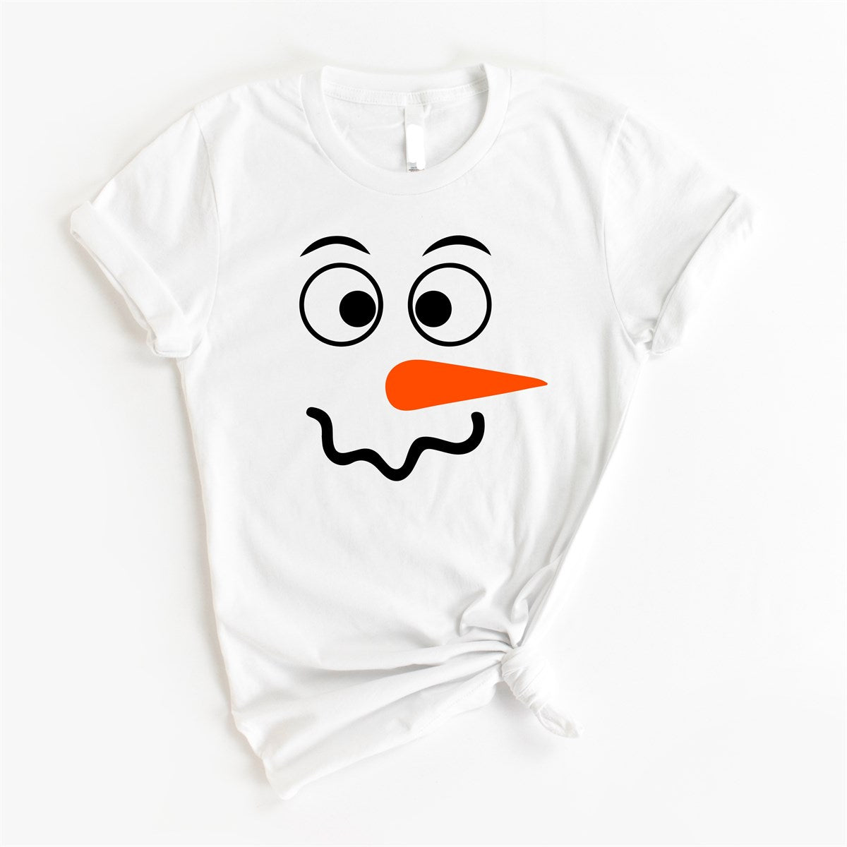 Adorable Snowman Face Tees | Youth & Adult