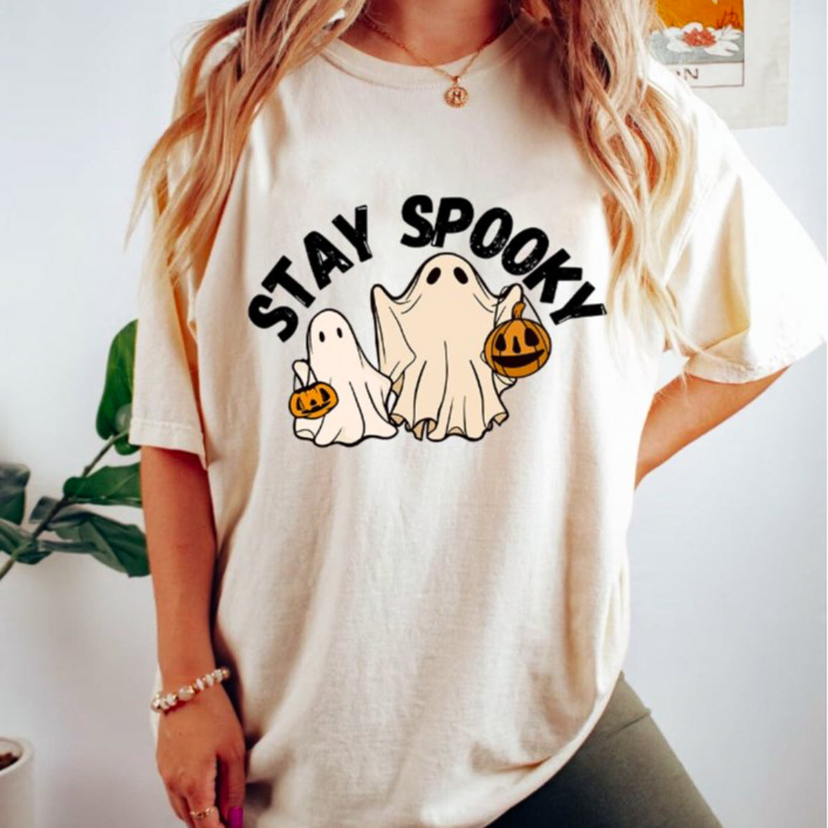 Stay Spooky 2 Ghost Trick Or Treaters Tee