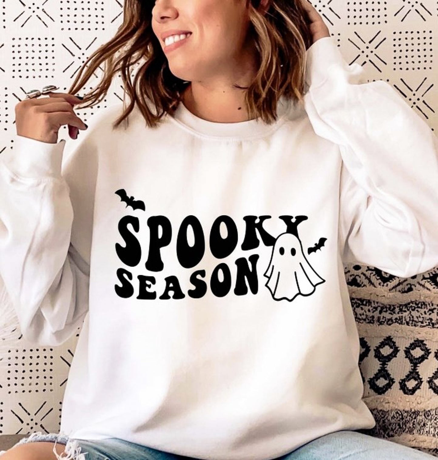 Spooky Season Ghost Crew Sweatshirt