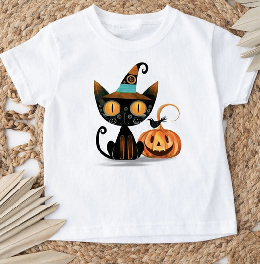 Black Cat & Jack-O-Lantern Tee