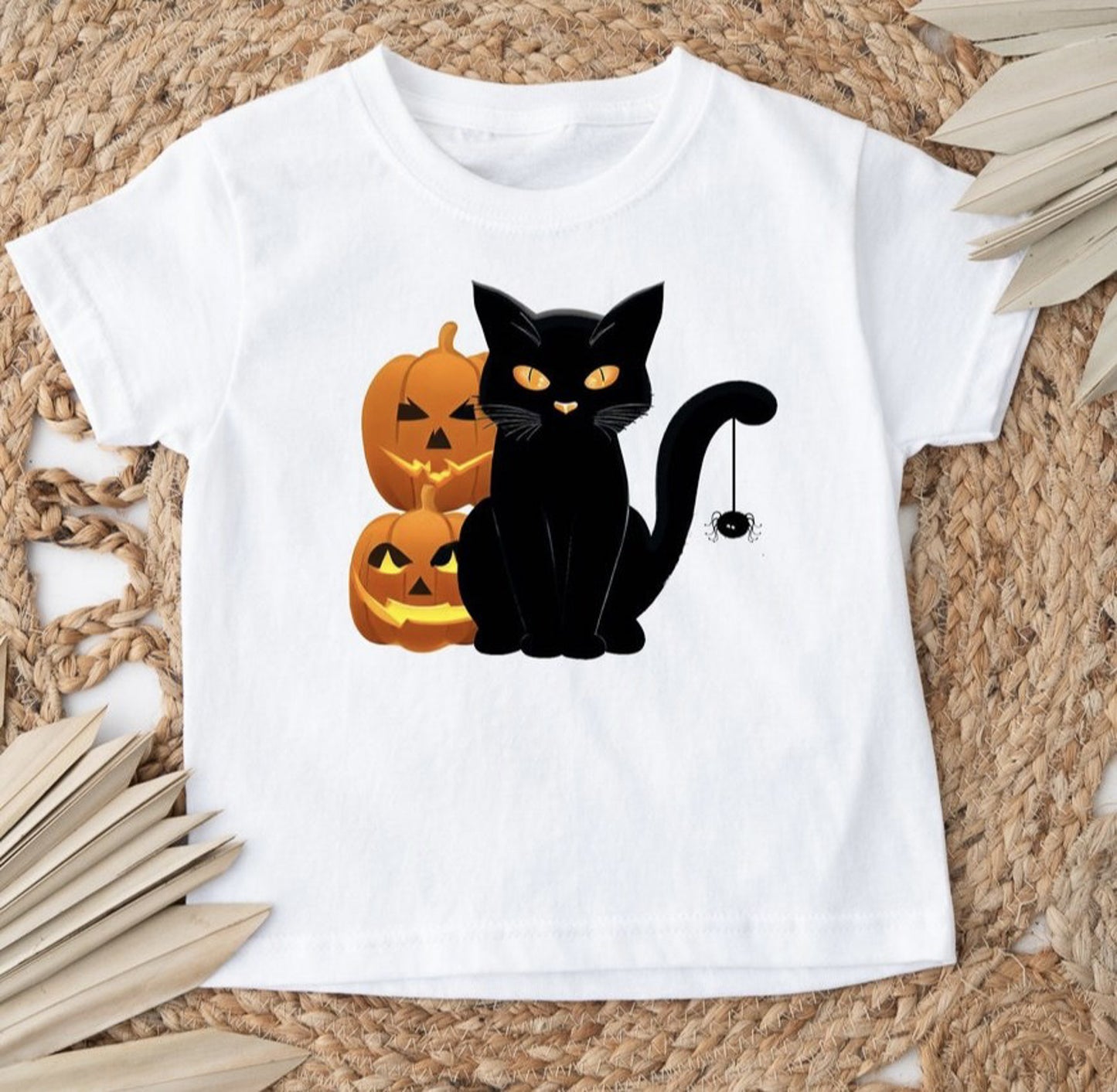 Black Cat & 2 Jack-O-Lanterns Tee