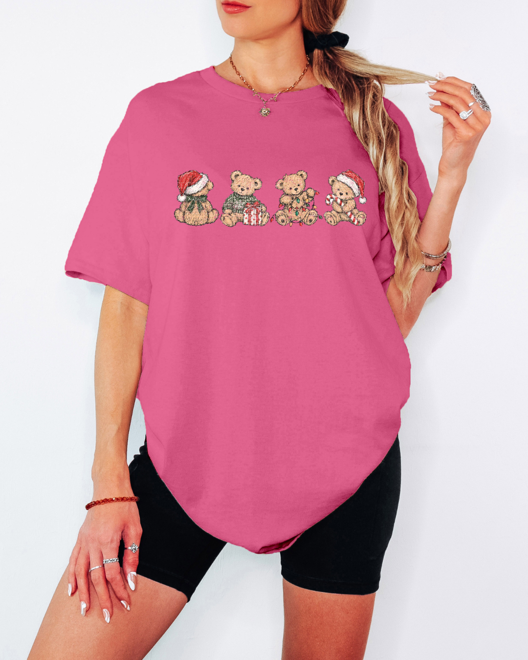 Vintage-Style Christmas Bears Tee or Crew Sweatshirt