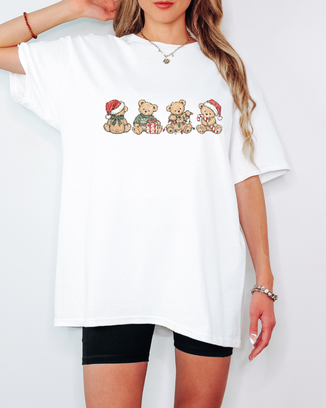 Vintage-Style Christmas Bears Tee or Crew Sweatshirt