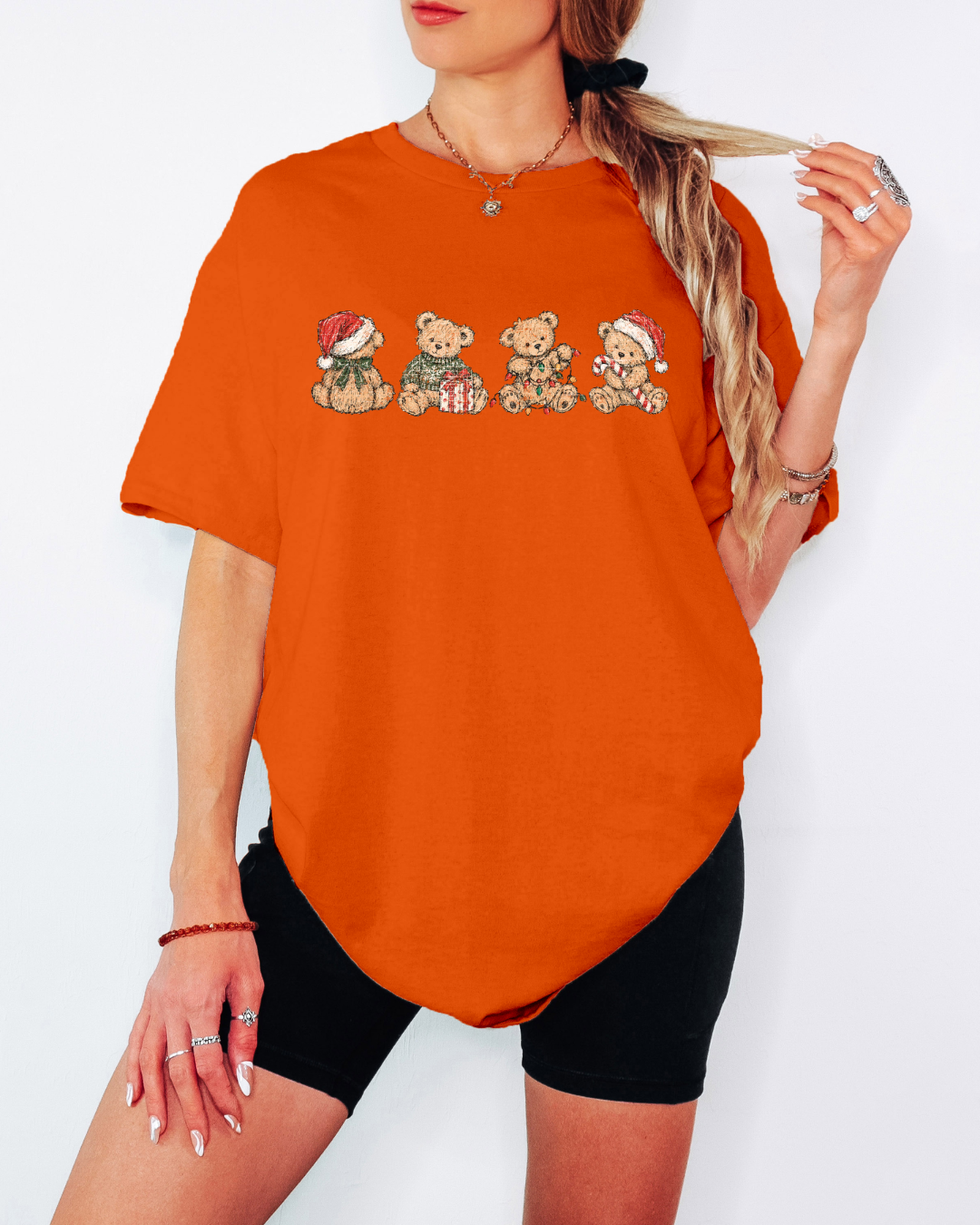 Vintage-Style Christmas Bears Tee or Crew Sweatshirt