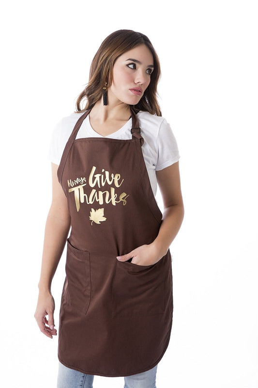 Always Give Thanks apron
