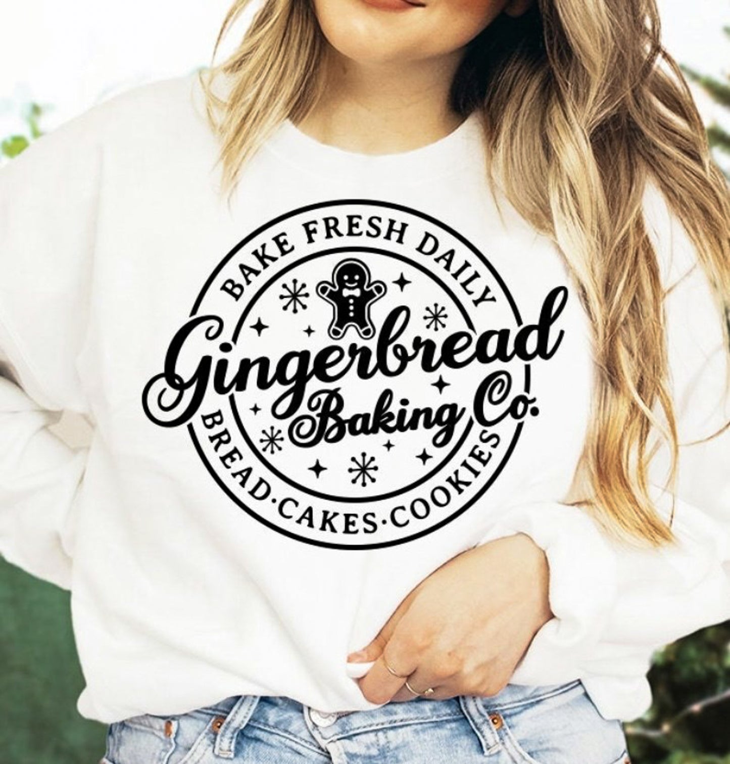 Gingerbread Baking Co. Bake Fresh Dailey Bread Cakes Cookies Crew Sweatshirt