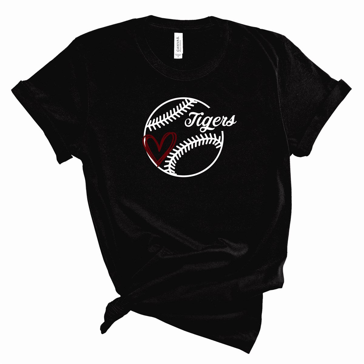 Personalized Heart Baseball Tee