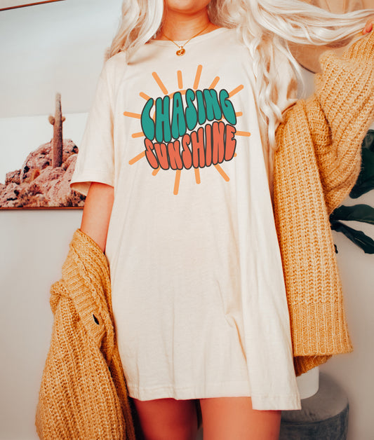 Chasing Sunshine oversized tee